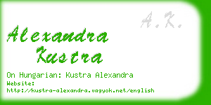 alexandra kustra business card